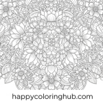 Leaves for flowers coloring pages