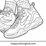 Lebron shoes coloring pages