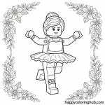 Lego girl coloring pages