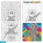 Lego ninja coloring page