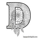 Letter dd coloring page