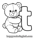 Letter t coloring pages preschool