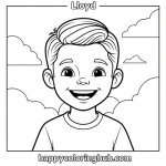 Lloyd the green ninja coloring page