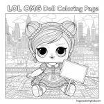 Lol omg dolls printable coloring pages