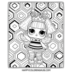 Lol surprise dolls queen bee coloring pages