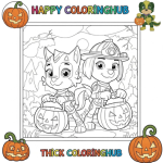 Marshall and zuma coloring page