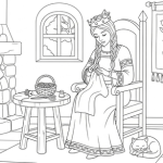 Medieval queen coloring pages