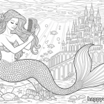 Mermaid coloring pages hard realistice