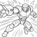 Mighty robot coloring pages