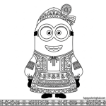Minion dress up coloring pages