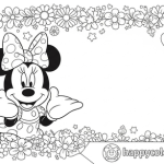 Minnie mouse coloring page png transparent