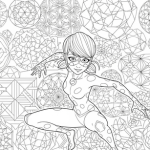 Miraculous ladybug coloring page