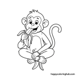 Monkey colour drawing