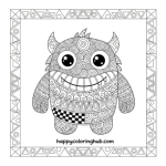 Monster coloring page