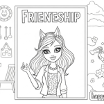 Monster high coloring page together
