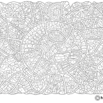 Mosaic color by number printables for adults