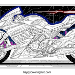 Motorcycle coloring pages for kids