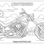 Motorcycle hot rod printable coloring pages