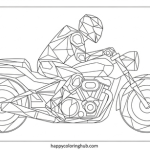 Motorcycle rider coloring pages