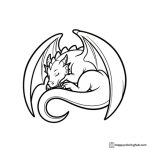 Mythical dragon dragon coloring pages for adults