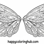 Mythical fairy coloring pages for adults