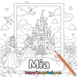 Name art coloring page maker