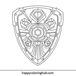 Nexo knights shield coloring pages