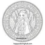 Nezuko coloring page