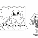 Nightmare before christmas adult coloring page