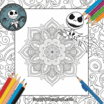 Nightmare before christmas coloring book pages free