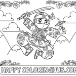 Ninja coloring page