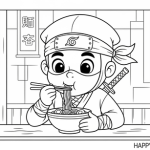 Ninja kid coloring pages