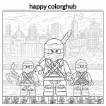 Ninja lego coloring page