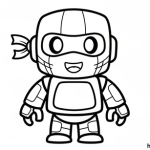 Ninja robot coloring pages