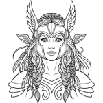 Norse mythology icon goddess valkyrie coloring pages