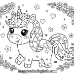 Numbered coloring pages for kids