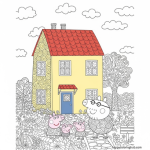 Peppa pig printable color pages