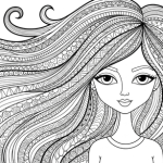 Pinterest girl coloring pages hard