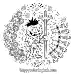 Plants vs zombies coloring page gargantuan