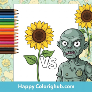 Plants vs zombies plant coloring pages – Happy Coloring Hub – Free ...