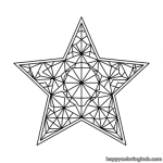 Pointed star geometric design coloring pages