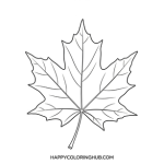 Preschool coloring pages of leaves
