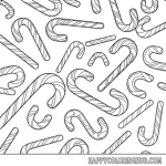 Printable coloring pages candy canes