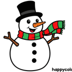Printable craft plain snowman coloring pages