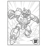 Printable transformers robots in disguise coloring pages bumblebee