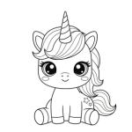 Printable unicorn coloring page