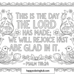 Psalm 118:24 coloring page