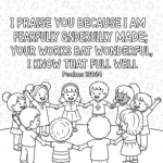 Psalms 139:14 color page