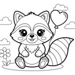 Raccoon coloring page