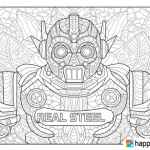 Real steel robot coloring pages